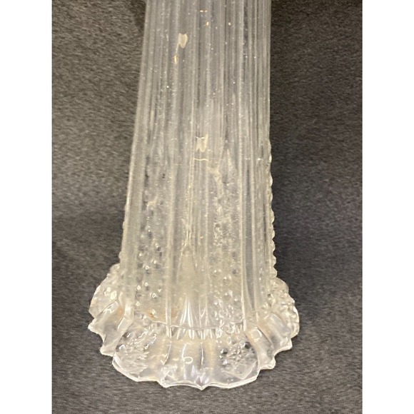 Vintage Clear Art Stretch Ribbed Glass 18" Swung Vase - Mid-Century Modern - Picture 5 of 10